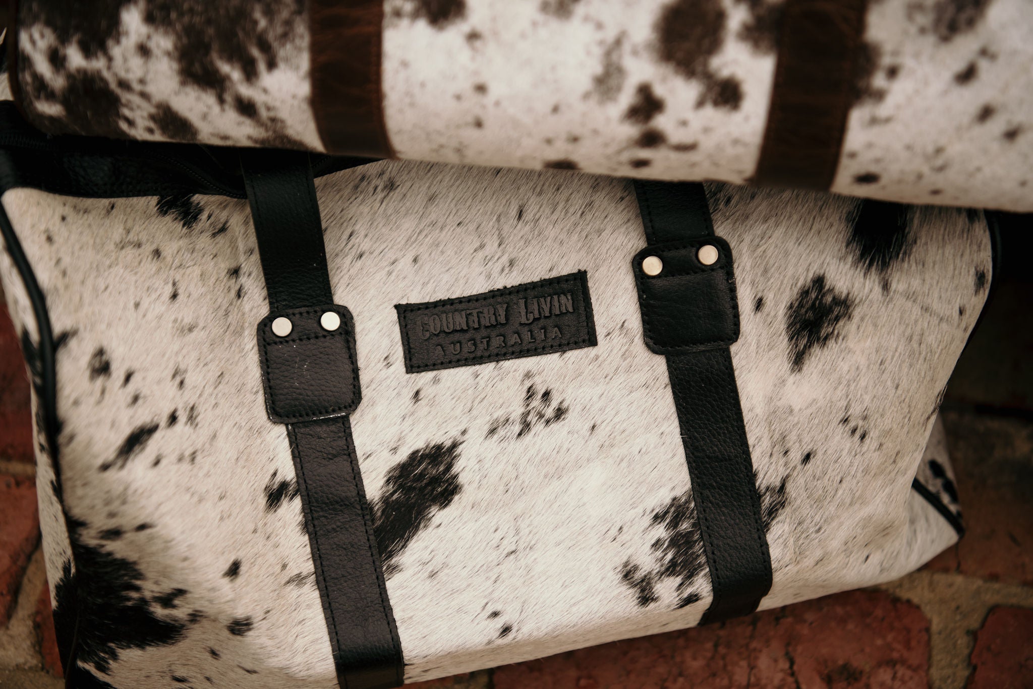 Cowhide Overnighter Bag