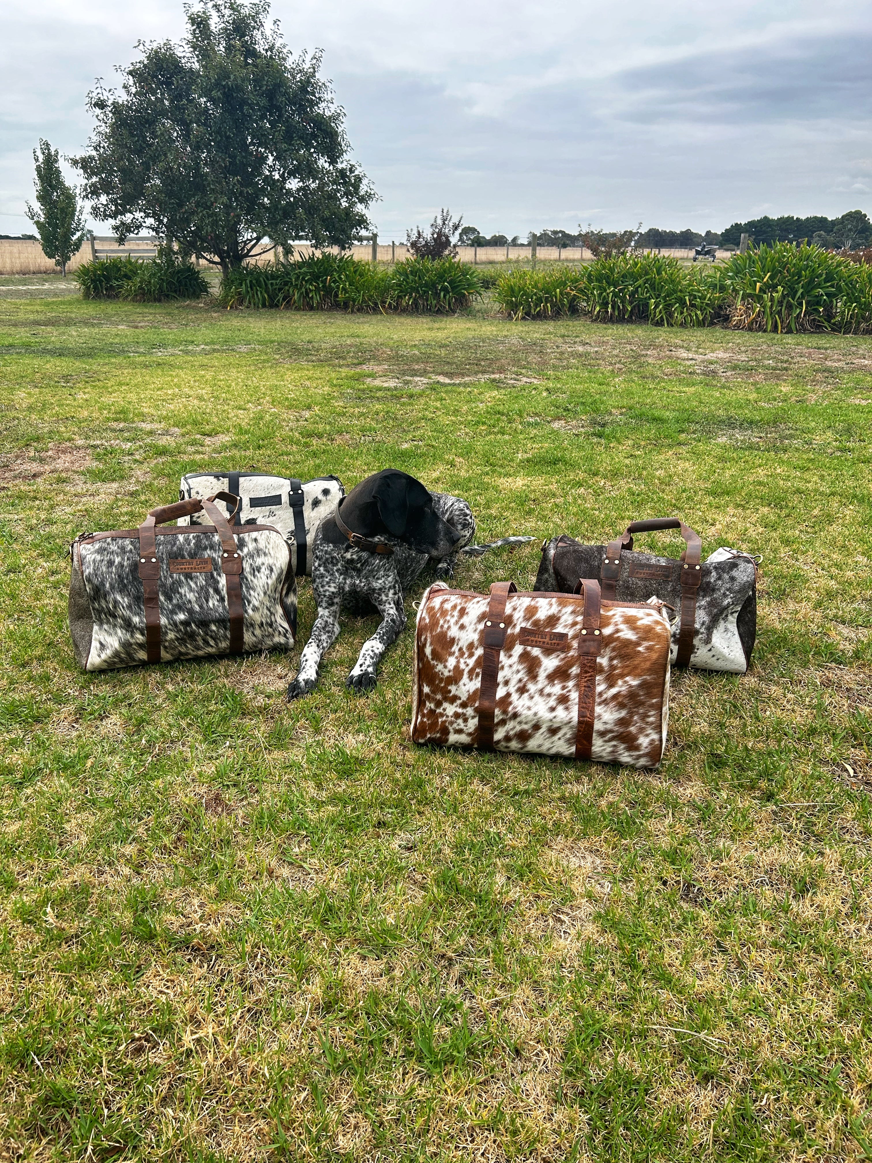 Cowhide Overnighter Bag