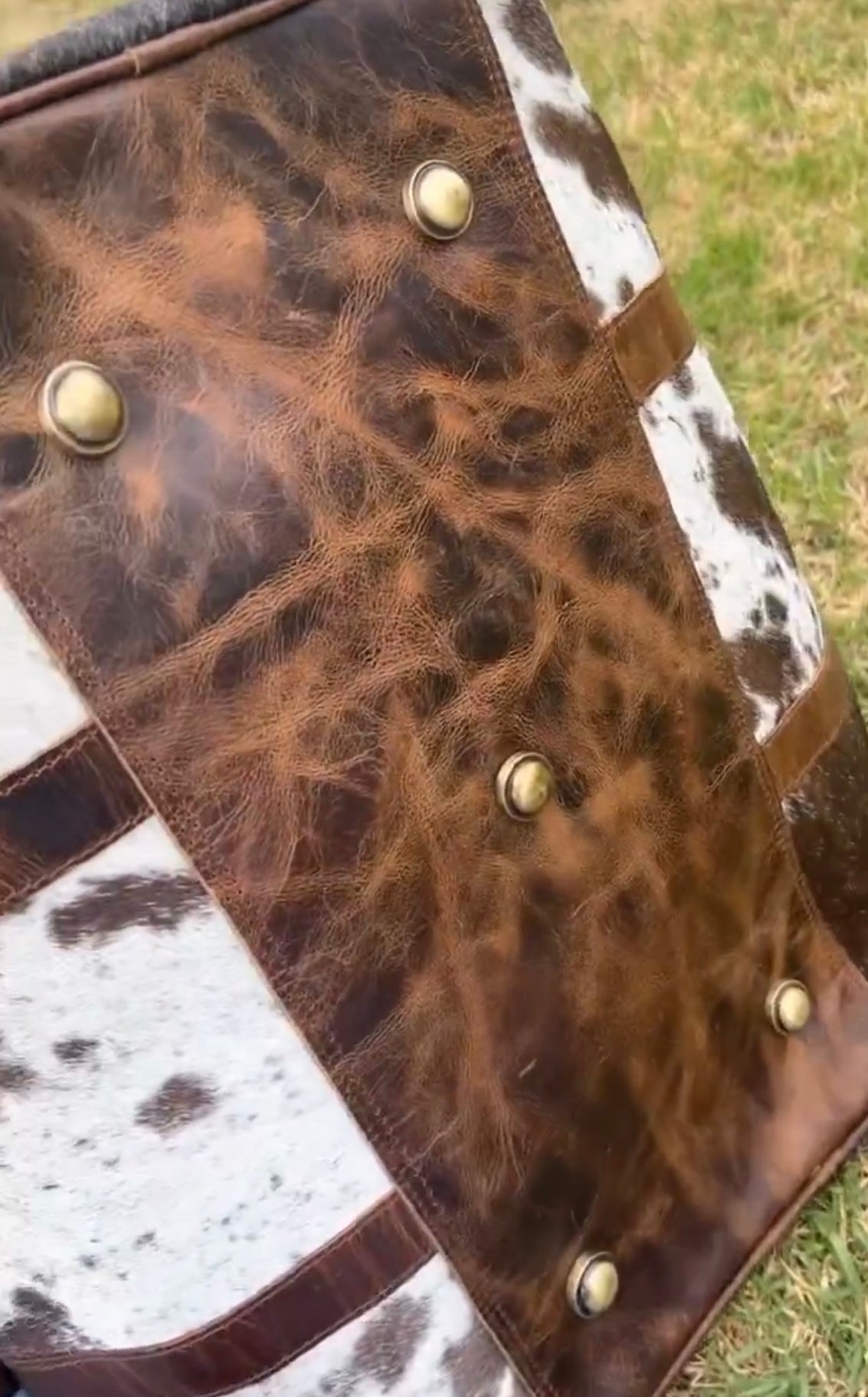 Cowhide Overnighter Bag